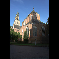 Ansicht von osten vim Martinikerkhof Groningen, Martinikerk, Ansicht von osten vim Martinikerkhof