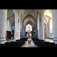 Innenraum in Richtung Chor mit Letter Groningen, Martinikerk, Innenraum in Richtung Chor mit Letter