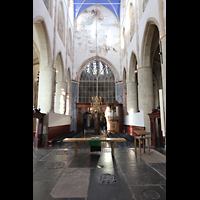 Blick vom Chorabschluss auf den Letter und die Chor-Westwand Groningen, Martinikerk, Blick vom Chorabschluss auf den Letter und die Chor-Westwand