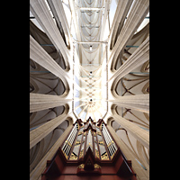 Chororgel und Blick ins Gewölbe Kampen, Sint Nicolas Bovenkerk, Chororgel und Blick ins Gewölbe
