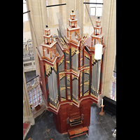 Chororgel von oben vom Triforium aus gesehen Kampen, Sint Nicolas Bovenkerk, Chororgel von oben vom Triforium aus gesehen
