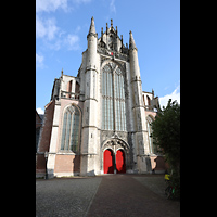 Südliche Querhausfassade vom Middelweg aus gesehen Leiden, Hooglandse Kerk, Südliche Querhausfassade vom Middelweg aus gesehen