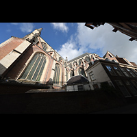 Ansicht von Südosten vom Middelweg Leiden, Hooglandse Kerk, Ansicht von Südosten vom Middelweg