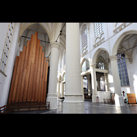 Nördliches Querhaus mit Nordfassade (Dbl. Open Wood 32') der Willis-Orgel Leiden, Hooglandse Kerk, Nördliches Querhaus mit Nordfassade (Dbl. Open Wood 32') der Willis-Orgel