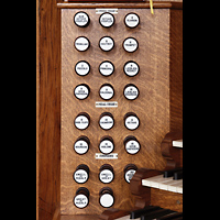 Linke Registerstaffel der Willis-Orgel Leiden, Hooglandse Kerk, Linke Registerstaffel der Willis-Orgel
