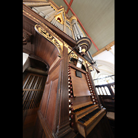 Spieltisch und Prospekt der de Swart/von Hagerbeer-Orgel Leiden, Hooglandse Kerk, Spieltisch und Prospekt der de Swart/von Hagerbeer-Orgel