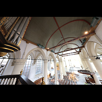 Blick von der Orgelsempore in die Kirche Leiden, Hooglandse Kerk, Blick von der Orgelsempore in die Kirche