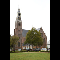 Ansicht von Südwesten vom Kerkplein Maassluis, Grote Kerk, Ansicht von Südwesten vom Kerkplein