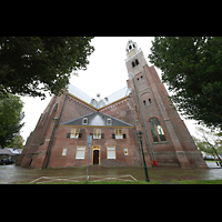 Ansicht von Nordwesten vom Kerkplein Maassluis, Grote Kerk, Ansicht von Nordwesten vom Kerkplein