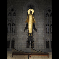 New York (NY), Riverside Church, Engelfigur an der Rückwand