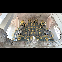 Vilnius, Šv. Jonu Bažnycia (St. Johannes), Oginskiu koplycios (Oginski-Kapelle), Orgelempore perspektivisch
