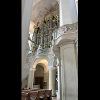 Vilnius, Šv. Jonu Bažnycia (St. Johannes) - Hauptorgel, Orgelempore seitlich