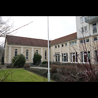 Berlin - Köpenick, Evangelisch-methodistische Friedenskirche Oberschöneweide, Außenansicht der Kirche