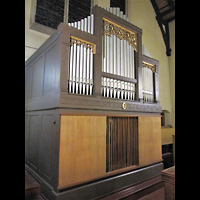 Berlin - Pankow, Katharinenstift, Mater Dolorosa (ehem. St. Gertrud), Orgel seitlich