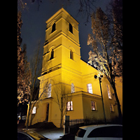 Berlin - Charlottenburg, Luisenkirche, kleine Orgel, Außenansicht bei Nacht