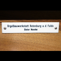 Berlin - Schneberg, Silas-Kirchsaal, Erbauerschild