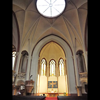 Berlin (Kreuzberg), Taborkirche, Innenraum in Richtung Altar