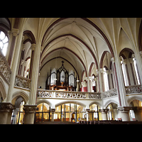 Berlin (Kreuzberg), Taborkirche, Innenraum in Richtung Orgel