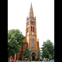 Berlin (Schöneberg), Zwölf-Apostel-Kirche (Hauptorgel), Außenansicht mit Turm
